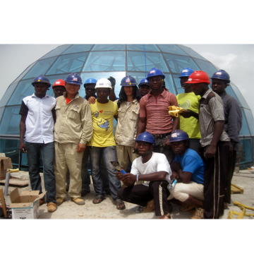 Projeto pré -fabricação quadro espaço de vidro ATRIRE Aço Estrutura de aço Telhado de cúpula de vidro